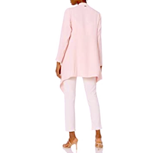 NEW Anne Klein Women's Pink Draped Front Open jacket - Picture 2 of 5
